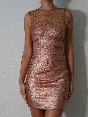 Elliatt Rhian Fitted Mini Dress in Orange